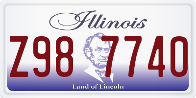 IL license plate Z987740