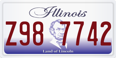 IL license plate Z987742