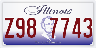 IL license plate Z987743