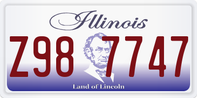 IL license plate Z987747