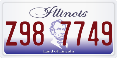 IL license plate Z987749