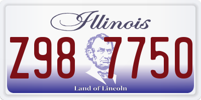 IL license plate Z987750