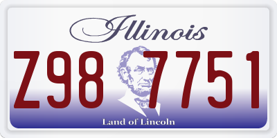 IL license plate Z987751