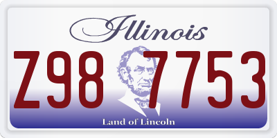 IL license plate Z987753