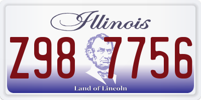 IL license plate Z987756