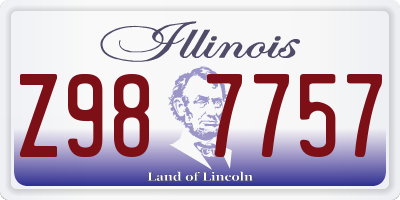 IL license plate Z987757