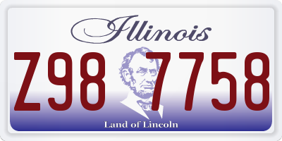 IL license plate Z987758