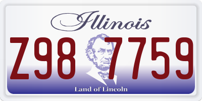 IL license plate Z987759