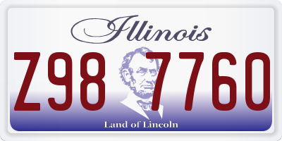 IL license plate Z987760