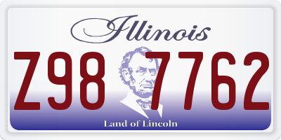 IL license plate Z987762