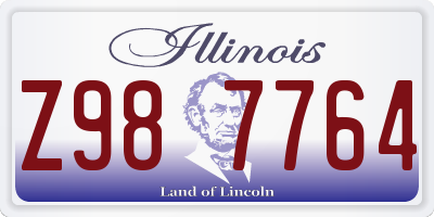 IL license plate Z987764