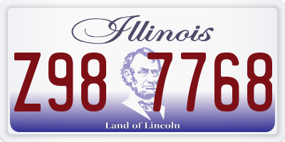 IL license plate Z987768