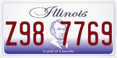 IL license plate Z987769