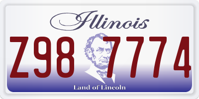 IL license plate Z987774