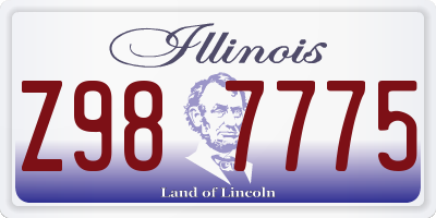 IL license plate Z987775