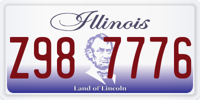 IL license plate Z987776