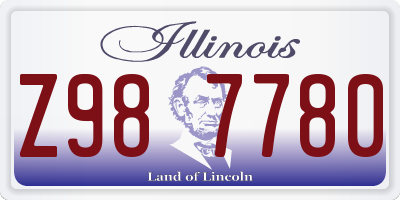 IL license plate Z987780