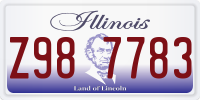 IL license plate Z987783