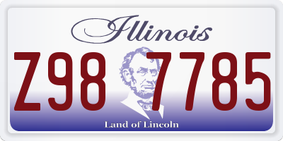 IL license plate Z987785