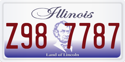 IL license plate Z987787