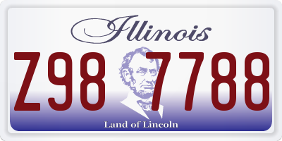 IL license plate Z987788