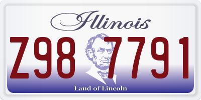 IL license plate Z987791