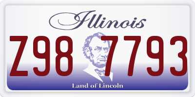 IL license plate Z987793