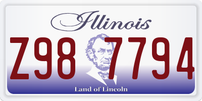 IL license plate Z987794