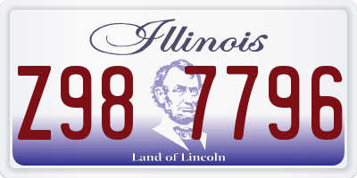 IL license plate Z987796