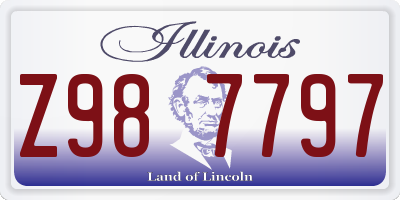 IL license plate Z987797