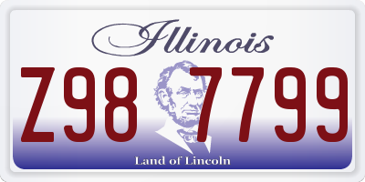 IL license plate Z987799