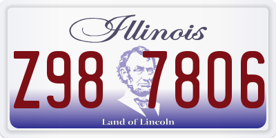 IL license plate Z987806