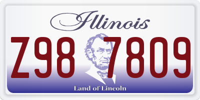 IL license plate Z987809