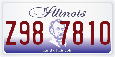 IL license plate Z987810