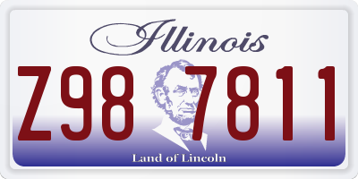 IL license plate Z987811