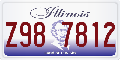 IL license plate Z987812