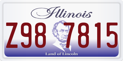 IL license plate Z987815