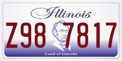 IL license plate Z987817