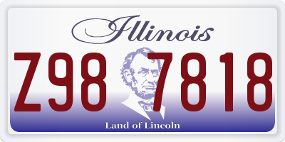 IL license plate Z987818