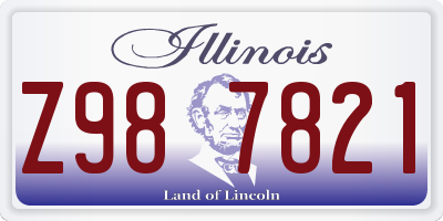 IL license plate Z987821