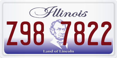 IL license plate Z987822