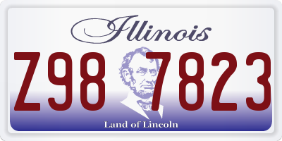 IL license plate Z987823