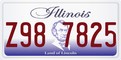 IL license plate Z987825