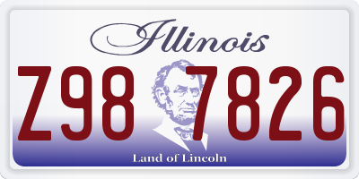 IL license plate Z987826