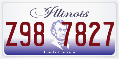 IL license plate Z987827