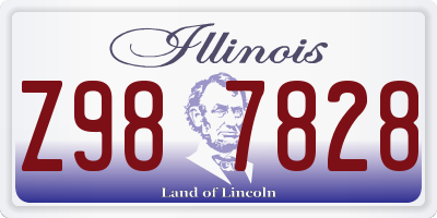 IL license plate Z987828