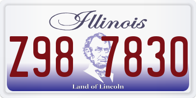 IL license plate Z987830