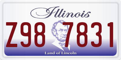 IL license plate Z987831