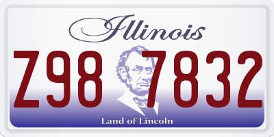 IL license plate Z987832