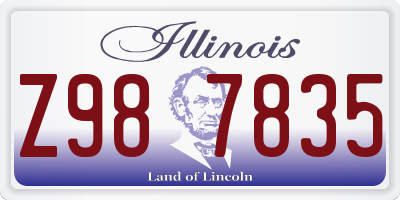 IL license plate Z987835